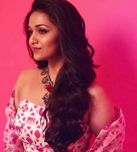 Keerthy Suresh in Pink Dress for LAMORE Magazine Cover Page Photo Shoot ...