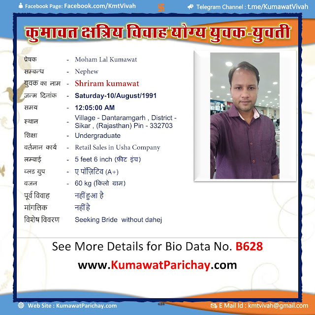 B628 Shriram kumawat, Ward No 4 , Main market, Post Office