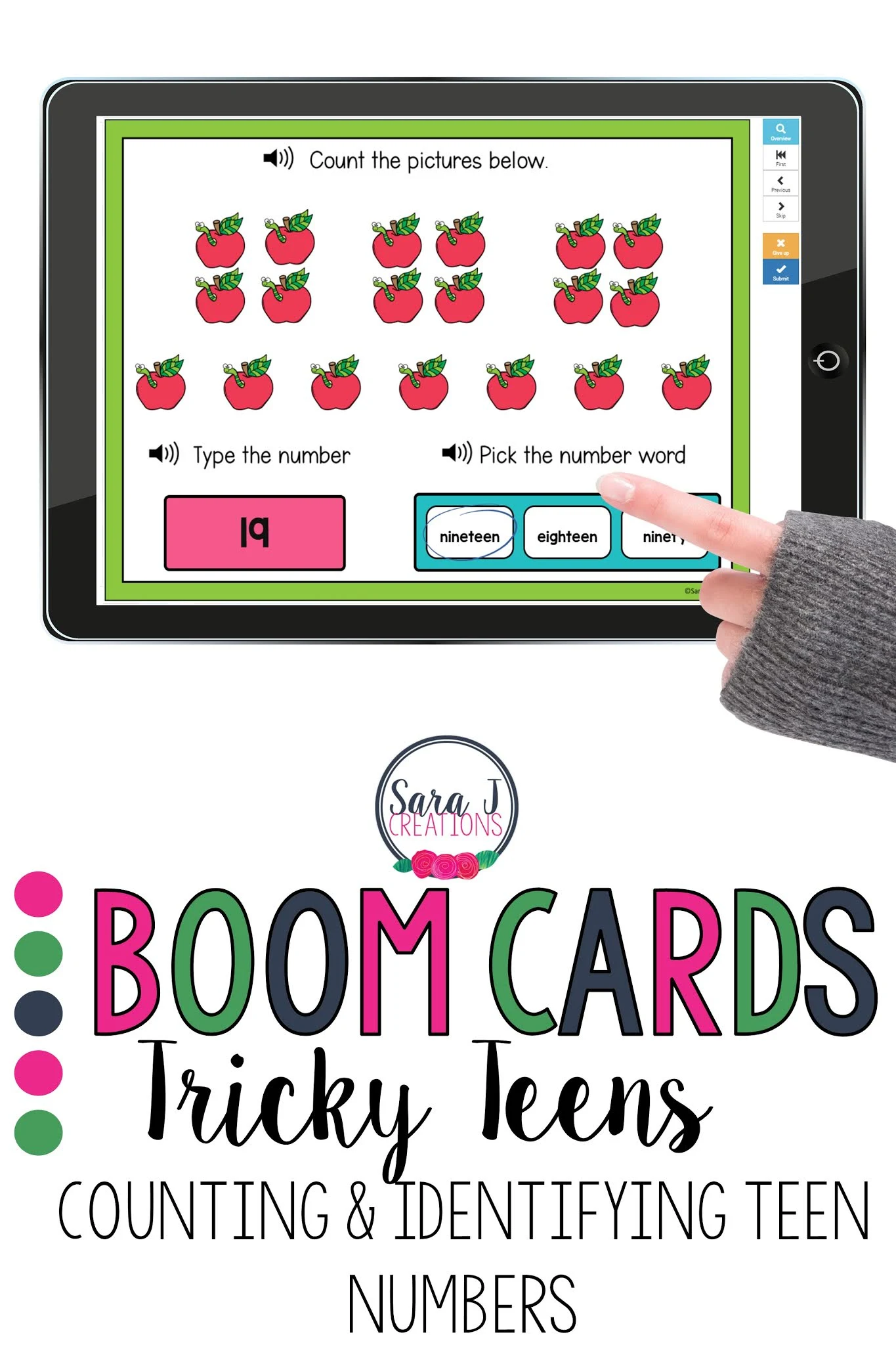 Help your students practice counting and identifying those tricky teen numbers with these self correcting, digital task cards. Perfect for kindergarten or first grade students who are doing distance or remote learning or are in the classroom.