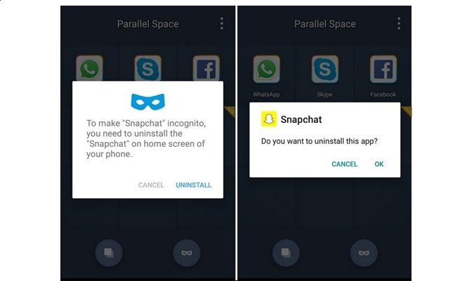 Sembunyikan ikon Aplikasi di Layar Android - Parallel Space Sembunyikan ikon Aplikasi di Layar Android - Parallel Space