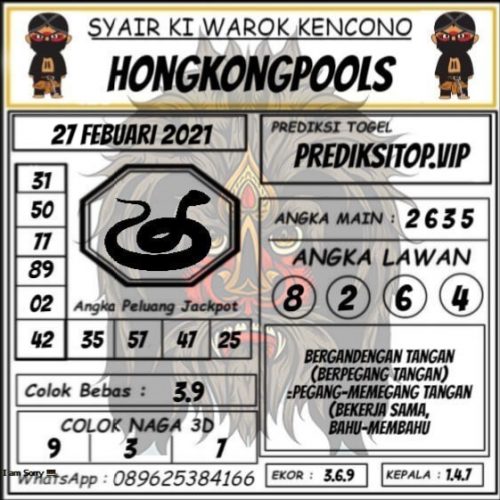 Syair HK Malam Ini Sabtu 27022021 Prediksi HK Malam