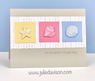 Stampin' Up! Seaside Shells Stickers Card ~ Sand & Sea Suite ~ Clean & Simple ~ www.juliedavison.com