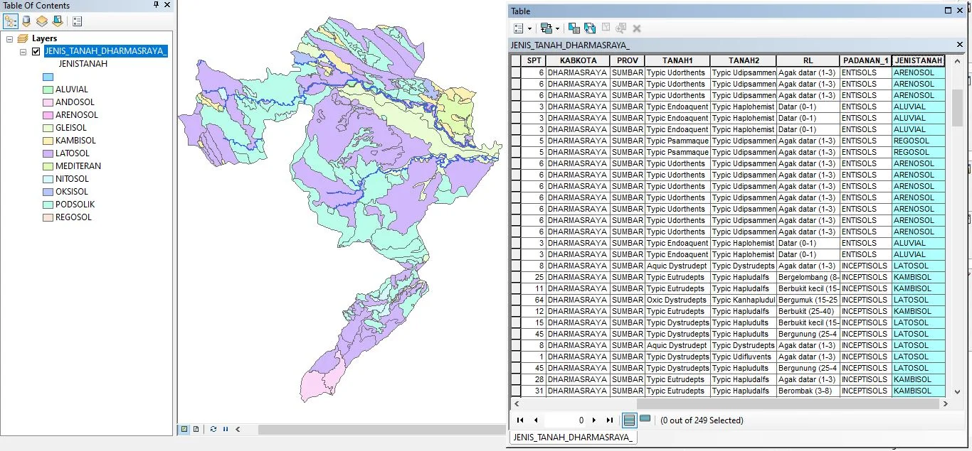 Shapefile Peta Jenis Tanah Seluruh Indonesia