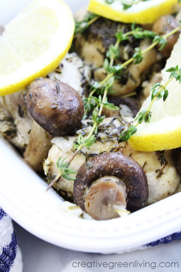 This healthy keto Instant Pot chicken thigh recipe is perfect for boneless chicken thighs. The recipe is dead easy and creates a delicious white wine lemon garlic sauce that you can serve over veggies or pasta (if you aren't whole 30 or keto). Recipe is gluten free, keto, paleo and whole 30. #creativegreenliving #creativegreenkitchen #instantpot #chickenthighrecipe #ketorecipe #whole30 #paleochickenrecipe