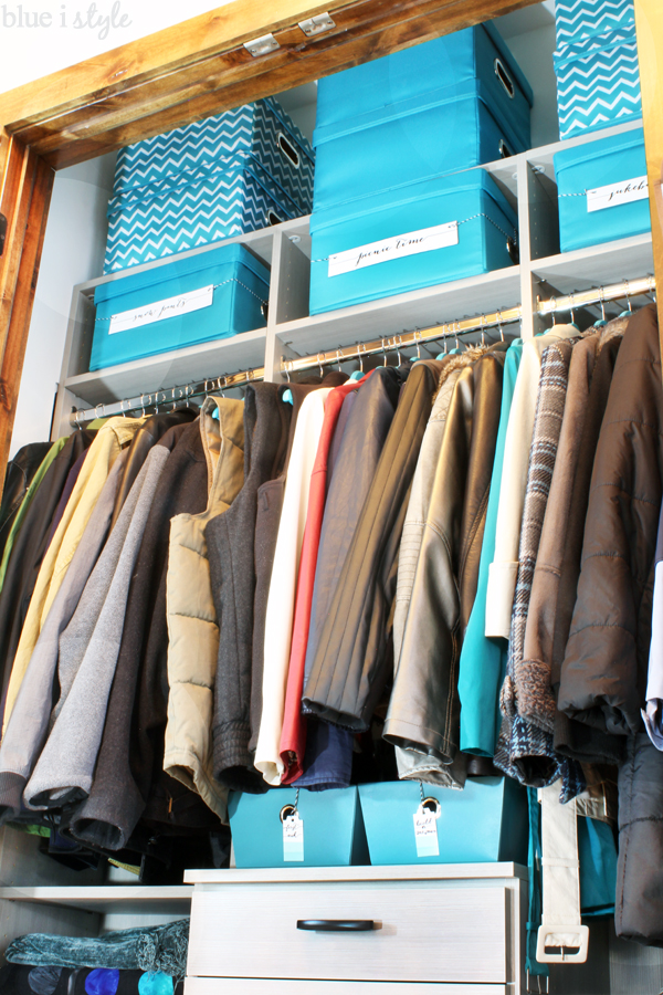 with style} Organized Coat Closet Makeover Blue i Style
