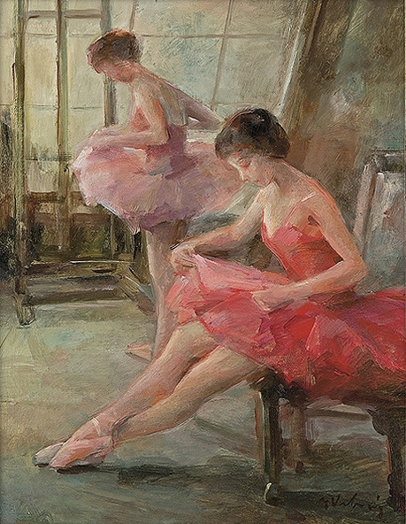 "Ballet Dancers" by Miloslava Vrbova-Stefkova "Ballet Dancers" by Miloslava Vrbova-Stefkova