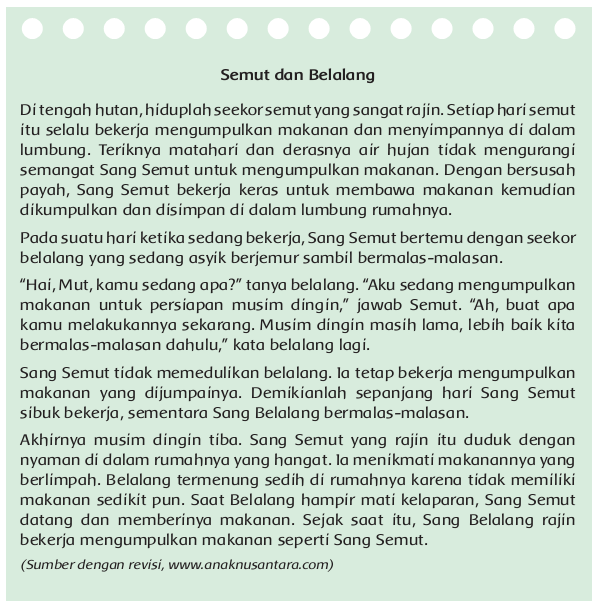 Semut dan Belalang