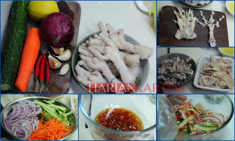 Resep Acar ceker Ayam Asem,Pedas , Asin ala Thailand Yang Bikin Nagih