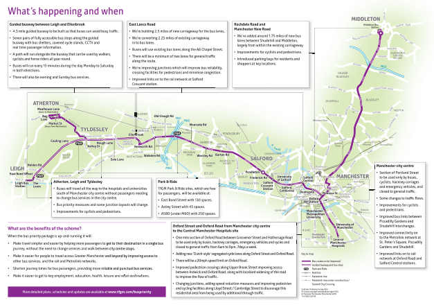 Leigh Guided Busway Map Focus Transport: 'Vantage' Brand Unveiled For Premium Busway Service