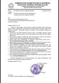 Pengantar Pemutakhiran Data EMIS Madrasah Semester Ganjil Tahun Pelajaran 2020/2021 Pengantar Pemutakhiran Data EMIS Madrasah Semester Ganjil Tahun Pelajaran 2020/2021