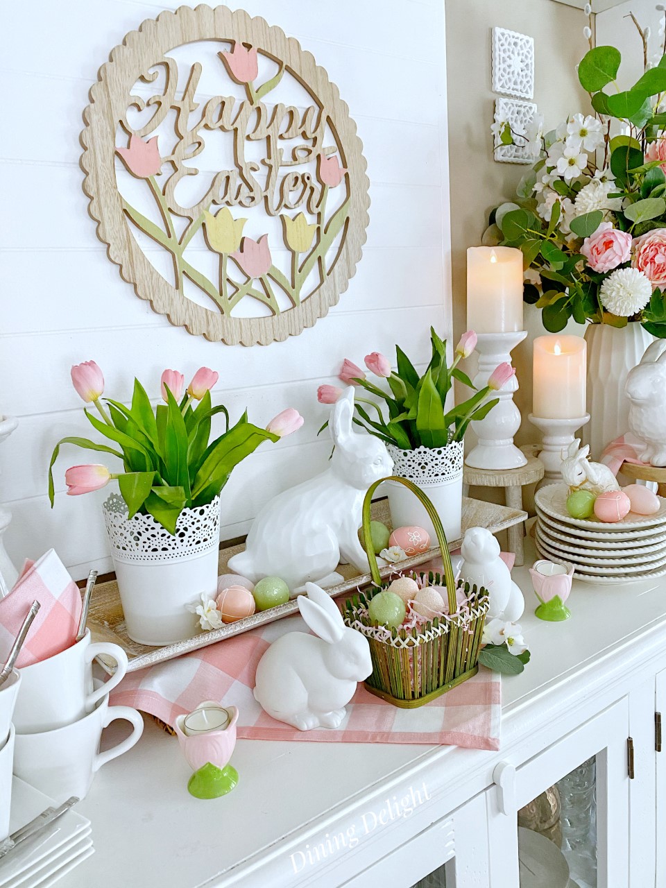 Dining Delight: Easter Decorations for the Kitchen Sideboard