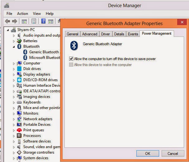 Sửa lỗi Bluetooth không làm việc trên Windows 7 hoặc Windows 8