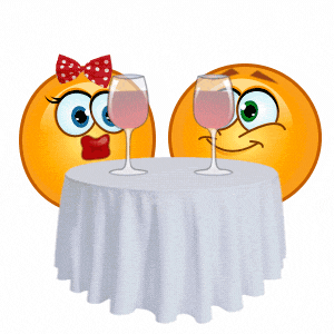 emoticón brindando copas