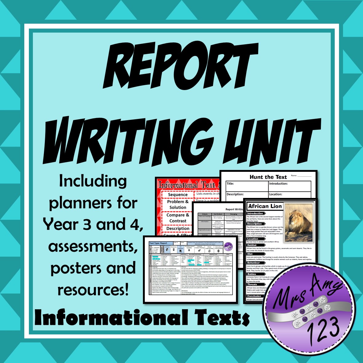 Reporting unit. Units of information. Informative text. Posters Units information.