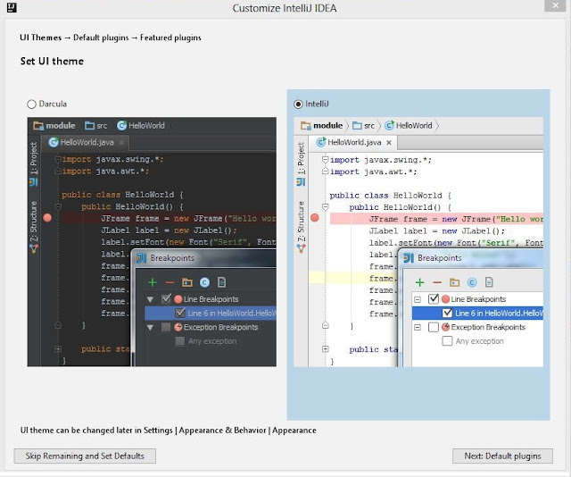 IntelliJ IDEA Community Edition Setup-Set UI Theme- Kotlin