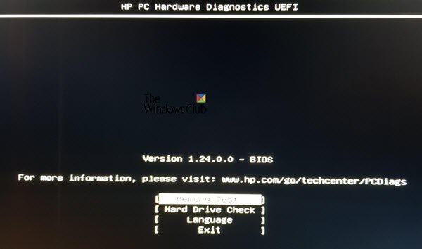 Chẩn đoán phần cứng HP PC UEFI trên Windows 10