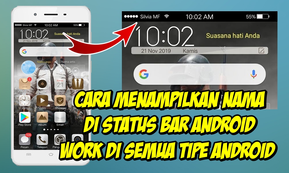 Cara Menampilkan Nama Di Status Bar Android Tanpa Root Work Semua Android Rumah Multimedia