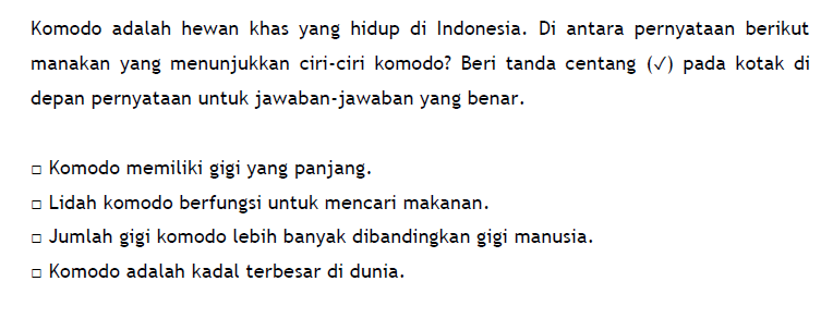 Contoh Soal Akm Pilihan Ganda Kompleks Bahasa Indonesia - 30+ Contoh Soal Akm Pilihan Ganda Kompleks Bahasa Indonesia Gratis