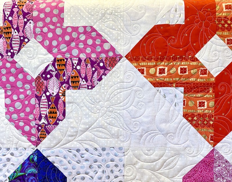 Rebecca Grace Quilting Preeti's Picket Star Quilt Courage Like a Flower