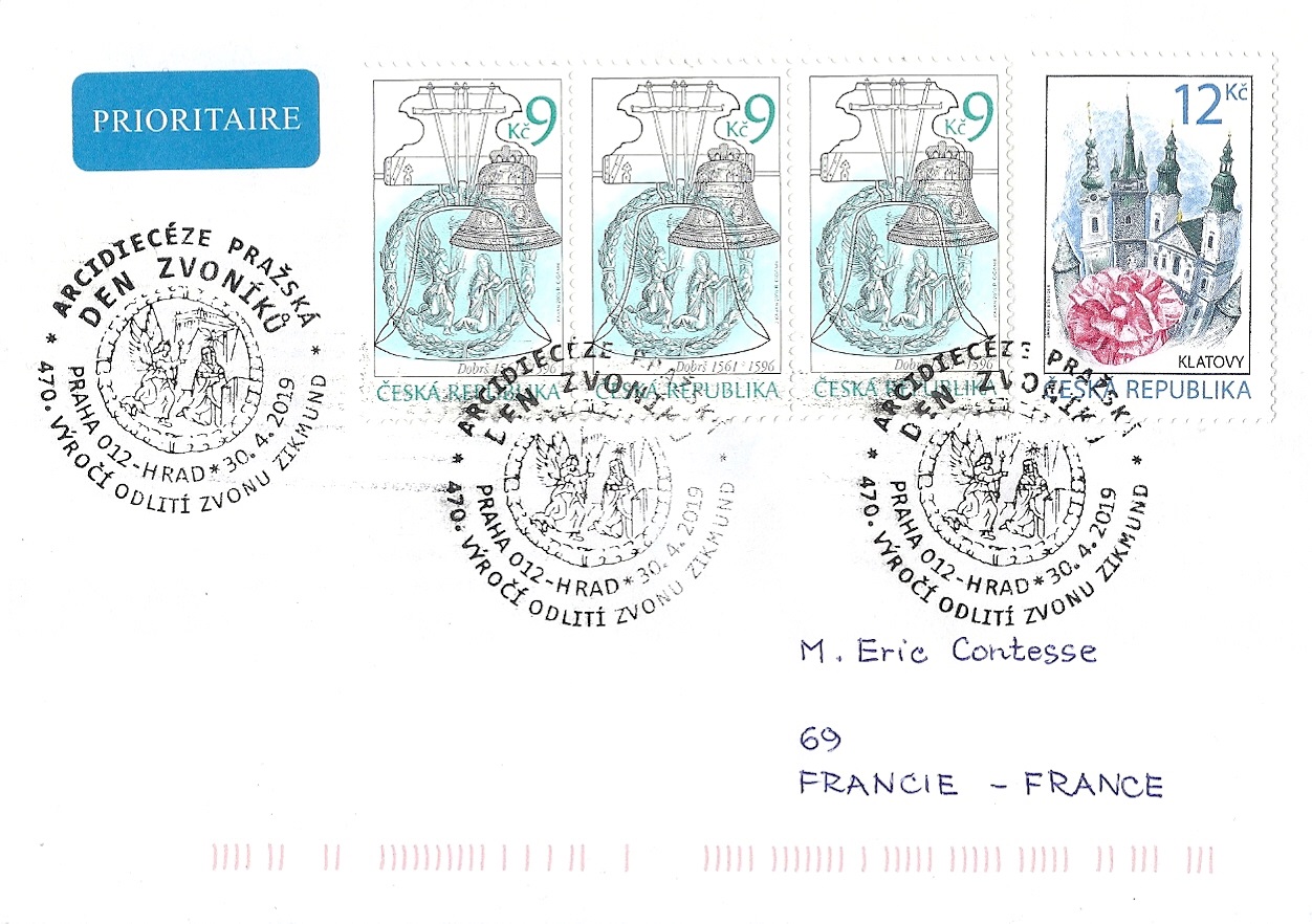 Mon Blog Timbré 470 years of the Zikmund bell special postmark on