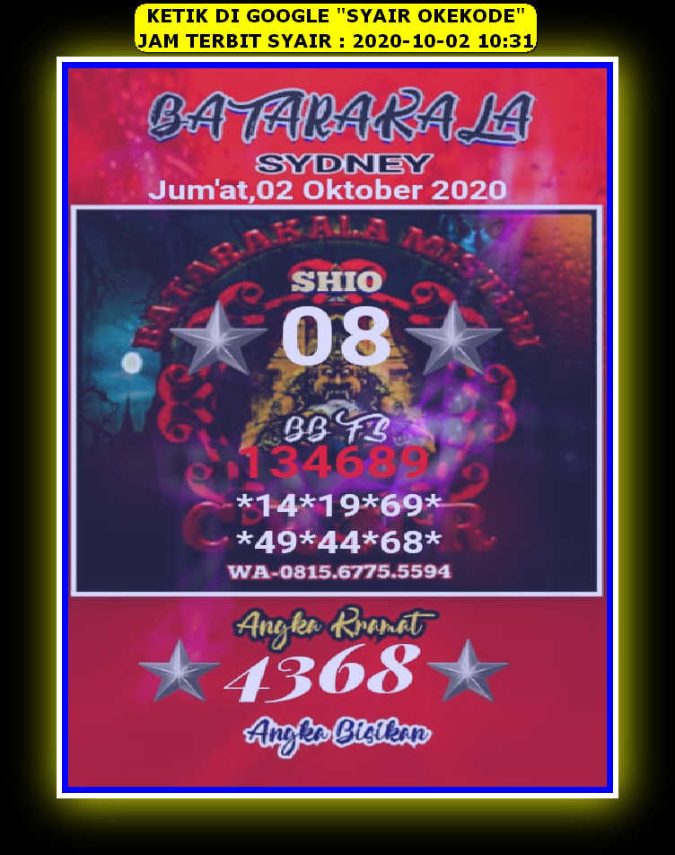 1 New Message Kode Syair Sydney 2 Oktober 2020 Forum Syair Togel Hongkong Singapura Sydney