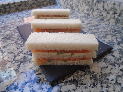 Sandwich de salmón ahumado