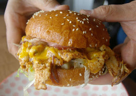 The Burger Block, Kew, cajun chicken burger