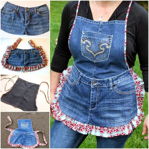 How to Make Farm Girl Apron from Recycled Jeans | Creative Ideas
