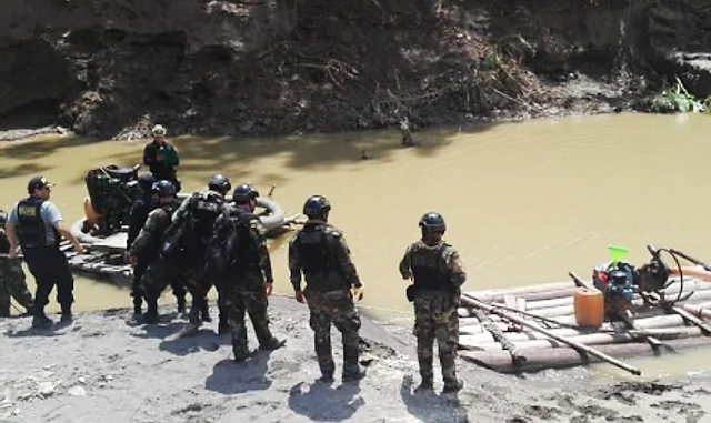 El ministerio Publico, ejecutó un operativo contra la minería ilegal en las cuencas de los ríos Cenepa y Santiago.