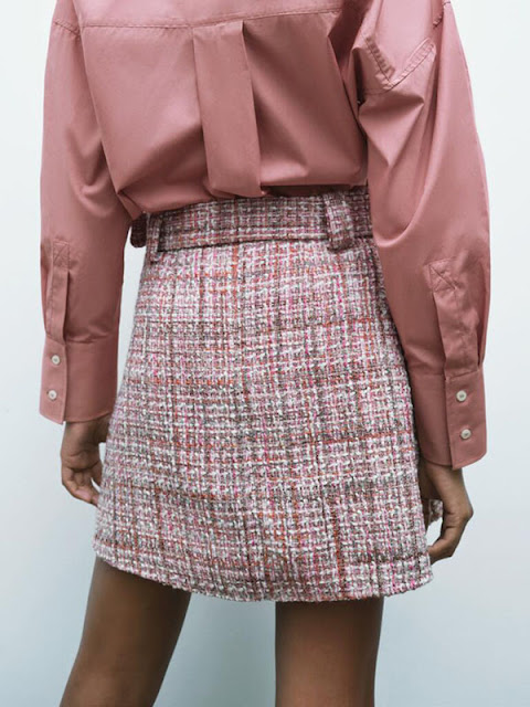 New Arrival Pink A-Line Short Skirt For Women.