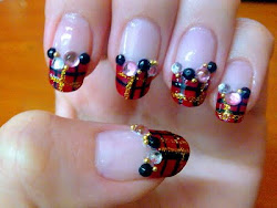 checkered nail art designs 3