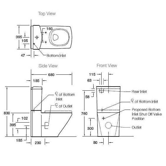 Modecor Toilet Suites Kohler Escale Back to Wall Toilet Suite