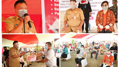 Gubernur Olly Salurkan Bantuan ke Warga Terdampak Covid-19 di Bolmong