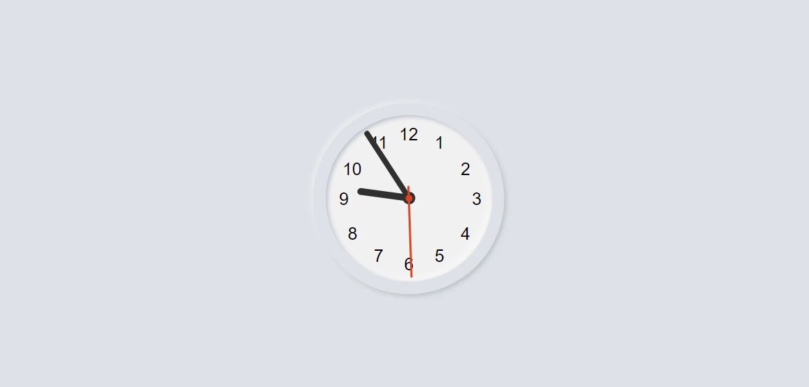 Create an Analog Clock using HTML, CSS and JavaScript