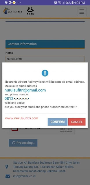 cara tips beli tiket kereta api bandara soekarno hatta online via website railink smartphone nurul sufitri travel lifestyle blogger review