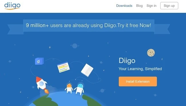 Diigo adaptable and incredible bookmark manager application