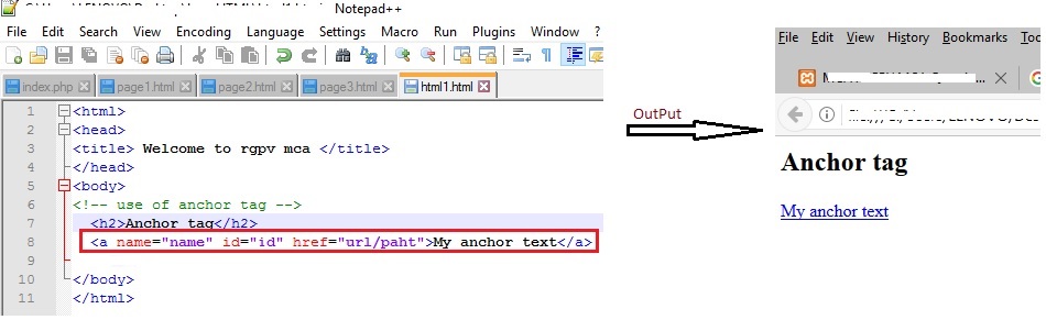 MCA RGPV: How to create simple HTML page for beginners - Part 1