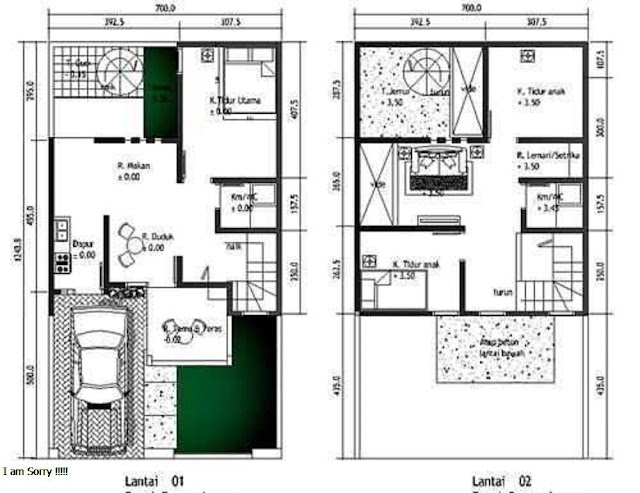 Denah Rumah Minimalis 2 Lt Tipe 36 Yang Multifungsi Desain Rumah