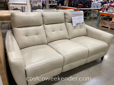 power reclining sofa leather headrests costco relax
