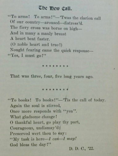 Acadia And The War The New Call A Poem