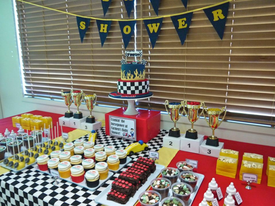 ... super cute Car Racing Themed Baby Shower by A Touch of Style Events