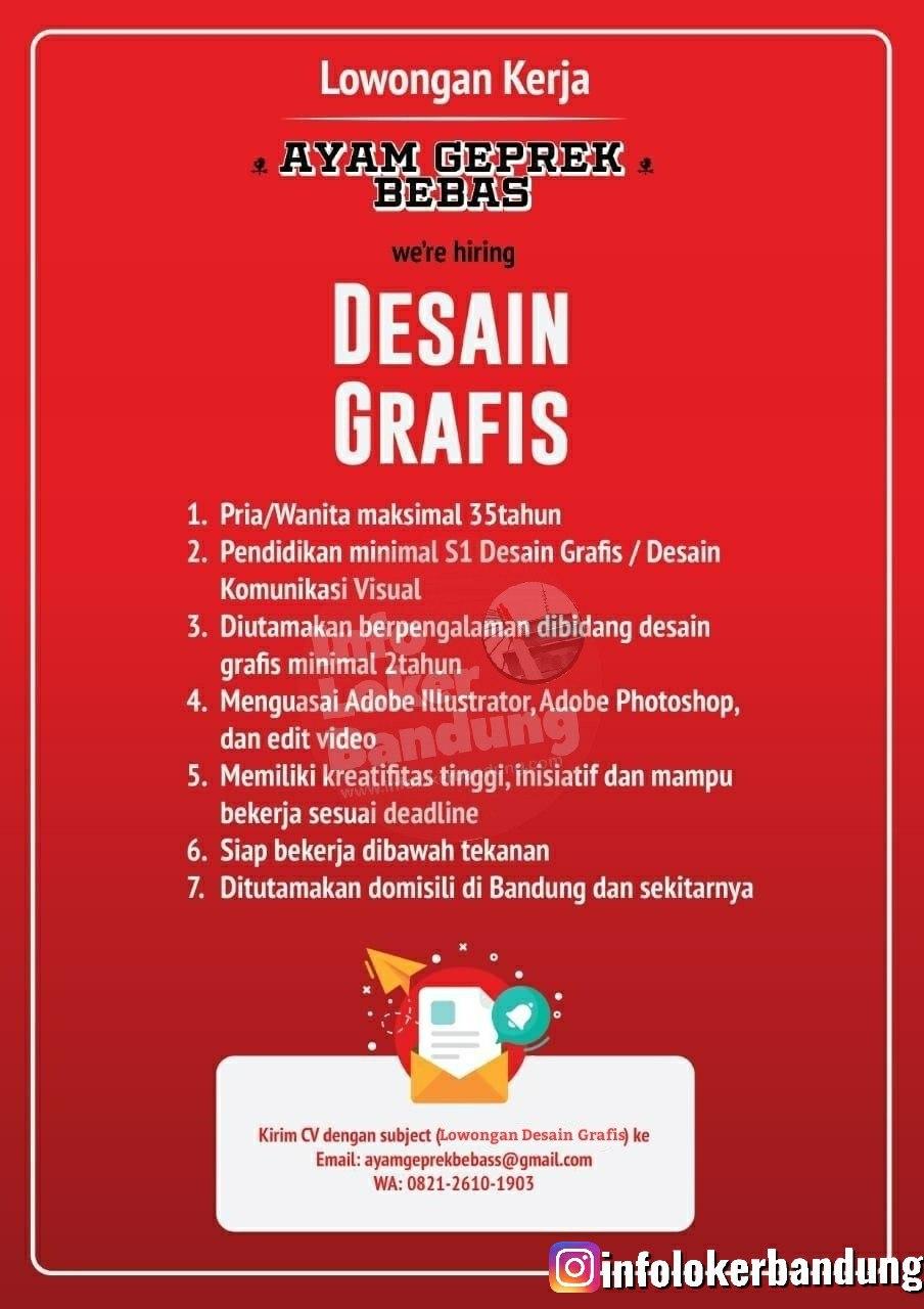 Lowongan Kerja Desain  Grafis  Ayam Geprek Bebas Bandung  