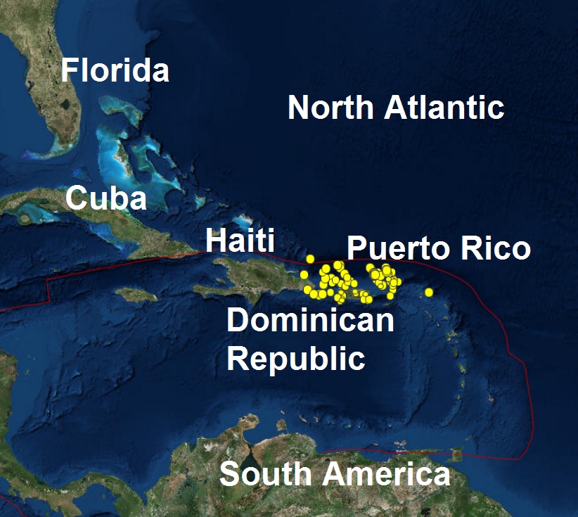 The Big Wobble A cluster of around 100 quakes on or around Puerto
