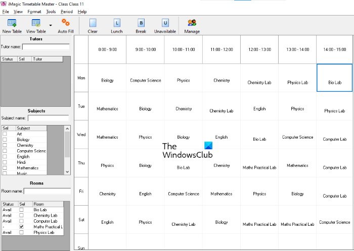 Software iMagic Timetable Master