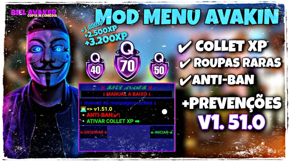 EXCLUSIVO!!! MOD MENU AVAKIN LIFE ATUALIZADO (1.51.0
