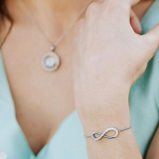 Always and Forever Silver Infinity Bolo Bracelet
