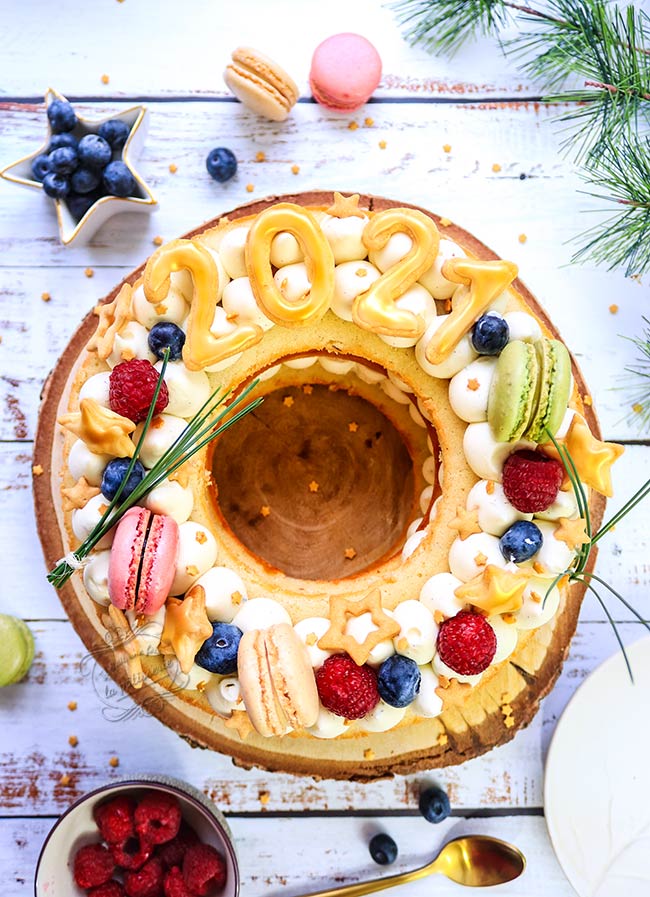 ⏳ GÂTEAU DE NOUVEL AN 2021 (vanille & fruits rouges) ⏳ 