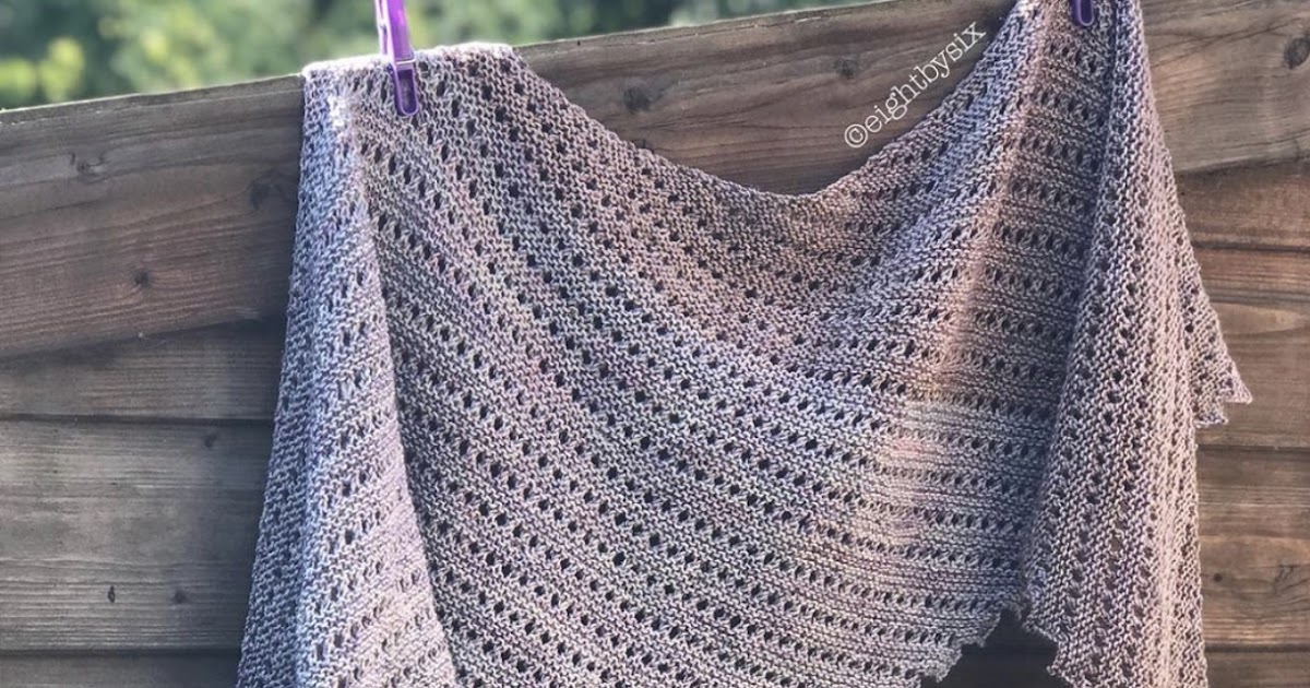 hitchhiker shawl with eyelets