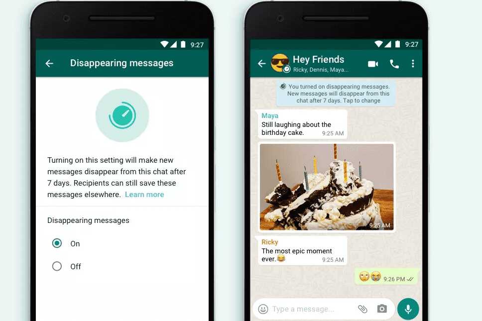 WhatsApp Introduces the “Disappearing Messages” Features