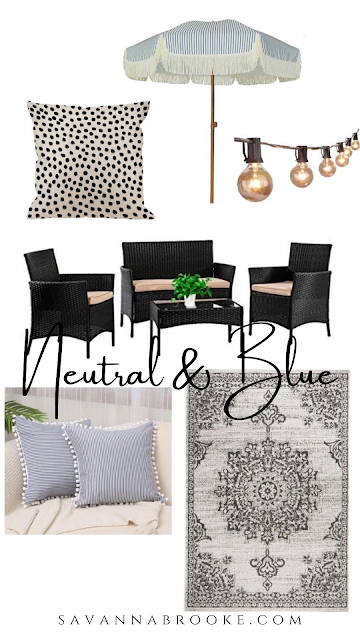 Neutral with pattern outdoor decor